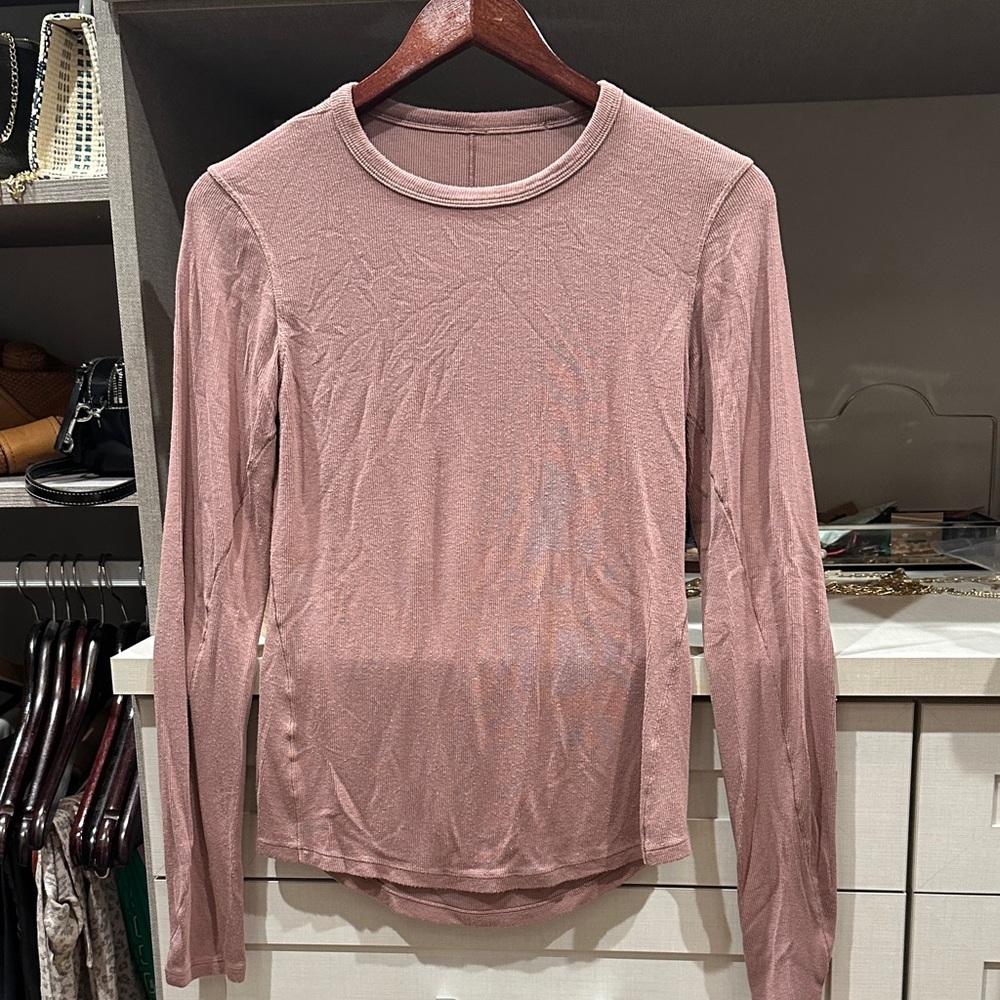 lululemon athletica Dusty Pink Long Sleeve Top